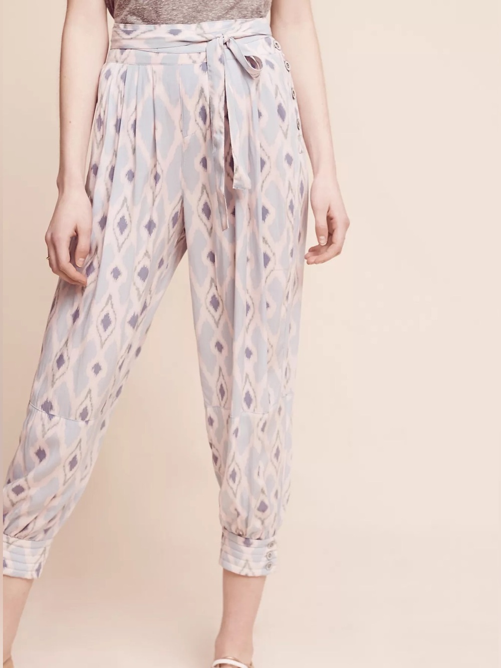 Anthropologie Hei Hei Button Hem Harem Joggers